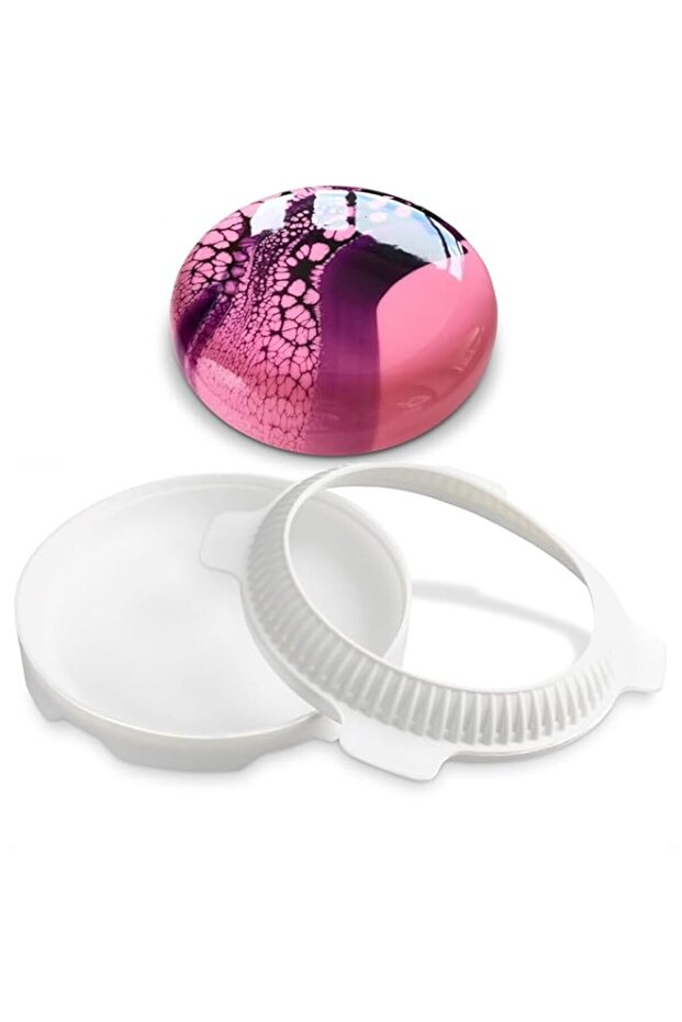 3D Silicone Cake Molds for Baking - Round Cake Pans & Mini Cheesecake Molds Non Stick Baking Pan Set with Lid