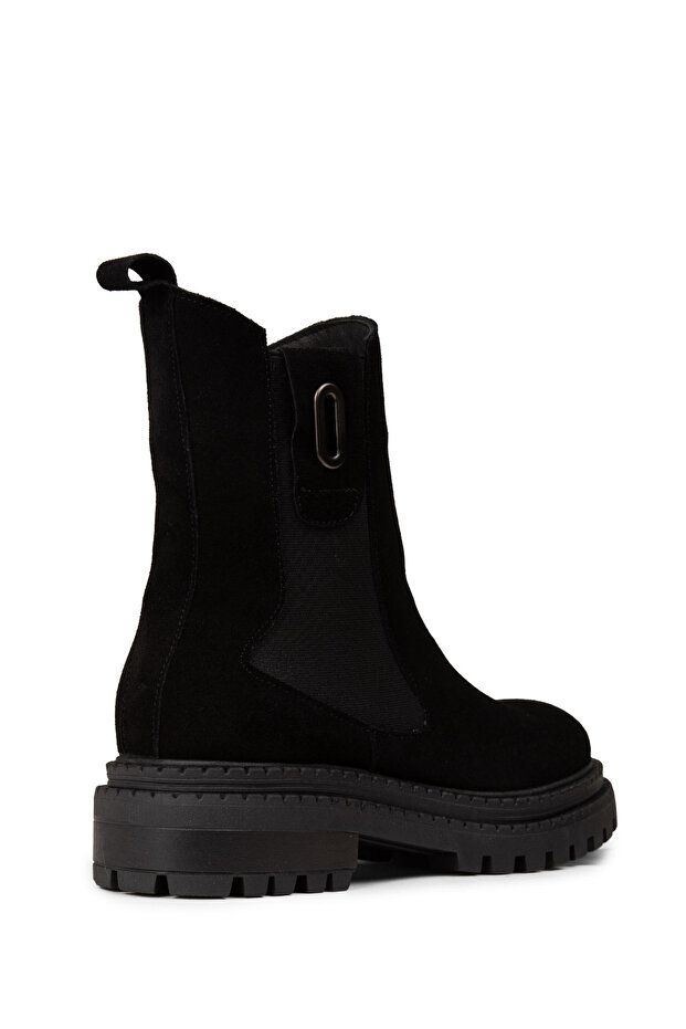 Kadın Hakiki Süet Siyah Bot - 2