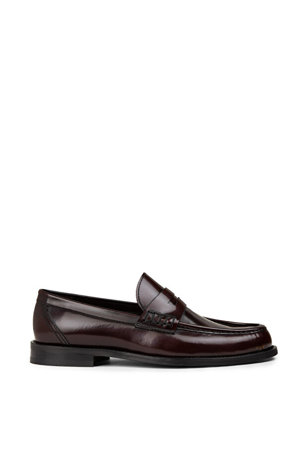 Men's Genuine Leather Claret Red Loafer Shoes