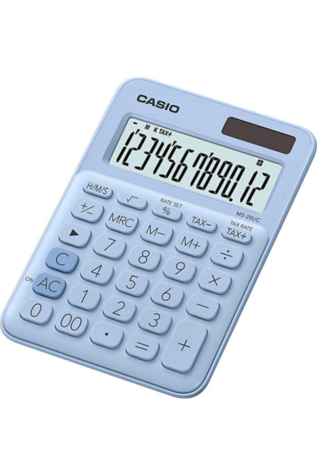 Casıo Ms-20uc-lb Renkli 12 Hane Masa Tipi Hesap Makinesi - 1