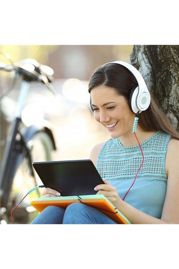 2 Adet 4'lü Apple, Android Şarj Aleti Kablosu Koruyucu Silikon Spiral Yay Aparat - 8