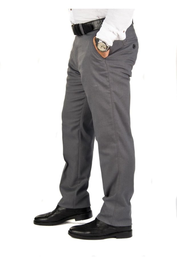Men's Winter Gray Roxvip Cotton Full Lycra Gabardine Linen Trousers