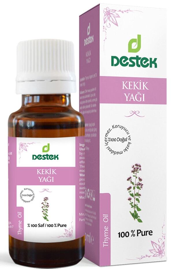 20ml (100% Pure and Organic) Herbal Essential Thyme Oil - Contains Cold Pressed and Distilled Carvacrol