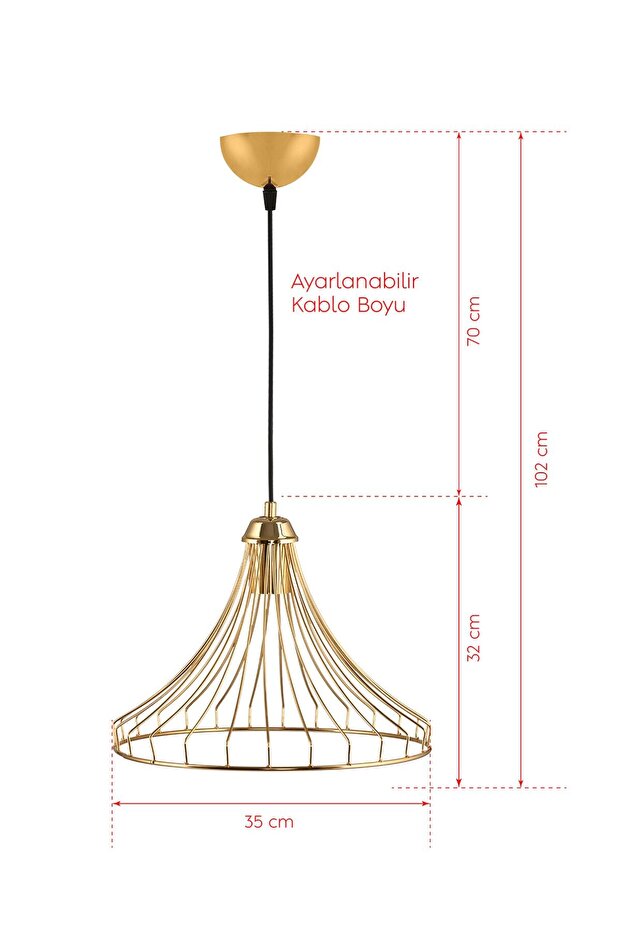 Tekli Pervane Sarkıt Gold - 2