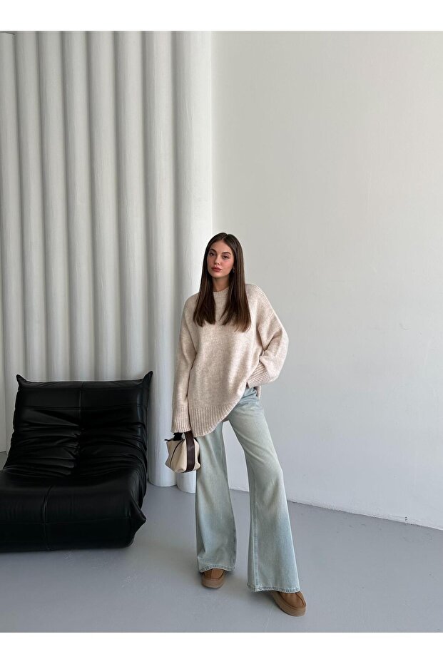 Taş Düz Basic Kalın Kazak - 6