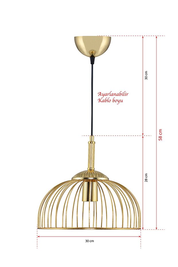 Tekli Sepet Sarkıt Gold - 3