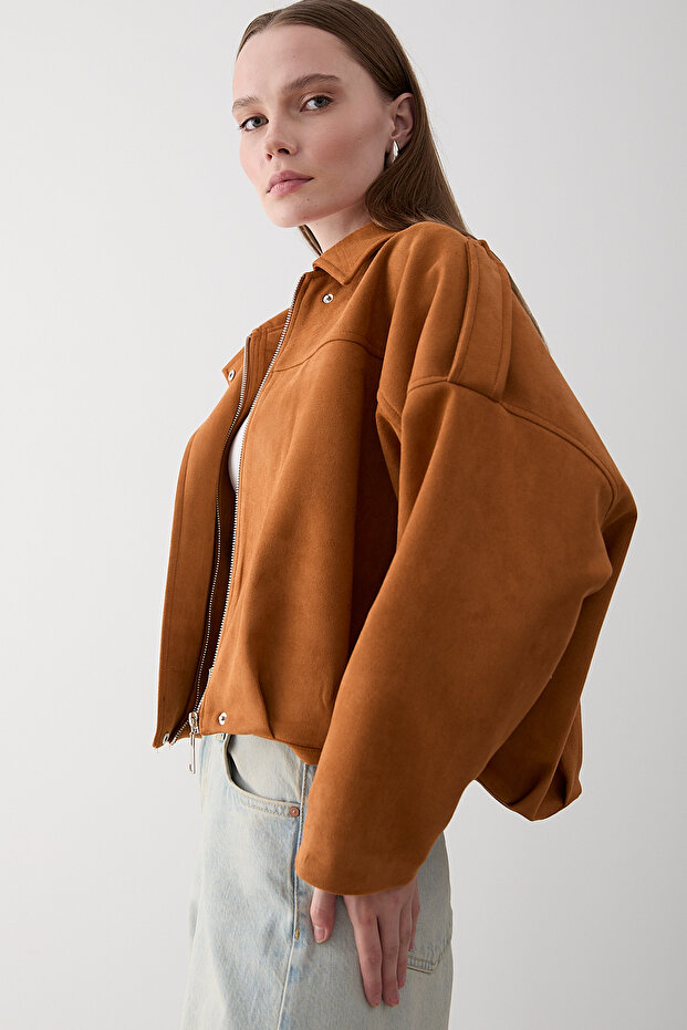 سترة تابا كلارا من جلد الغزال - 2929 - 3