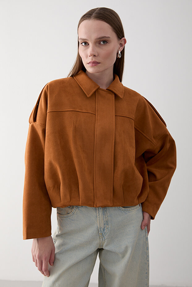 سترة تابا كلارا من جلد الغزال - 2929 - 1