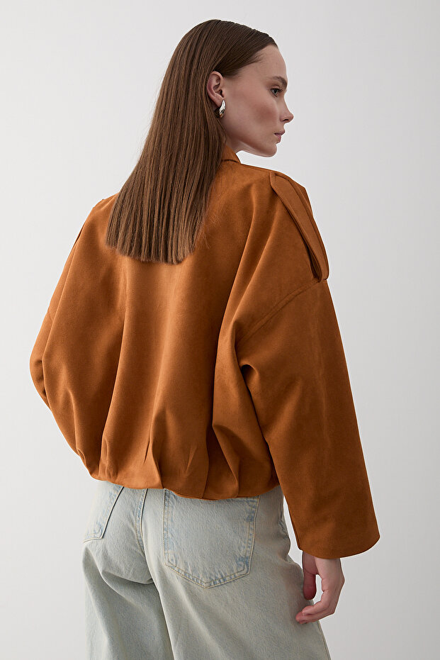 سترة تابا كلارا من جلد الغزال - 2929 - 7