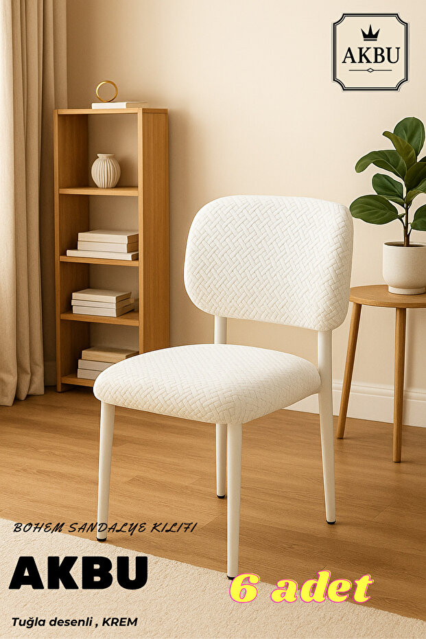 6 adet bohem sandalye kılıfı / yeni model sandalye örtüsü / elma sandalye kılıfı (alt-üst olarak) - 1