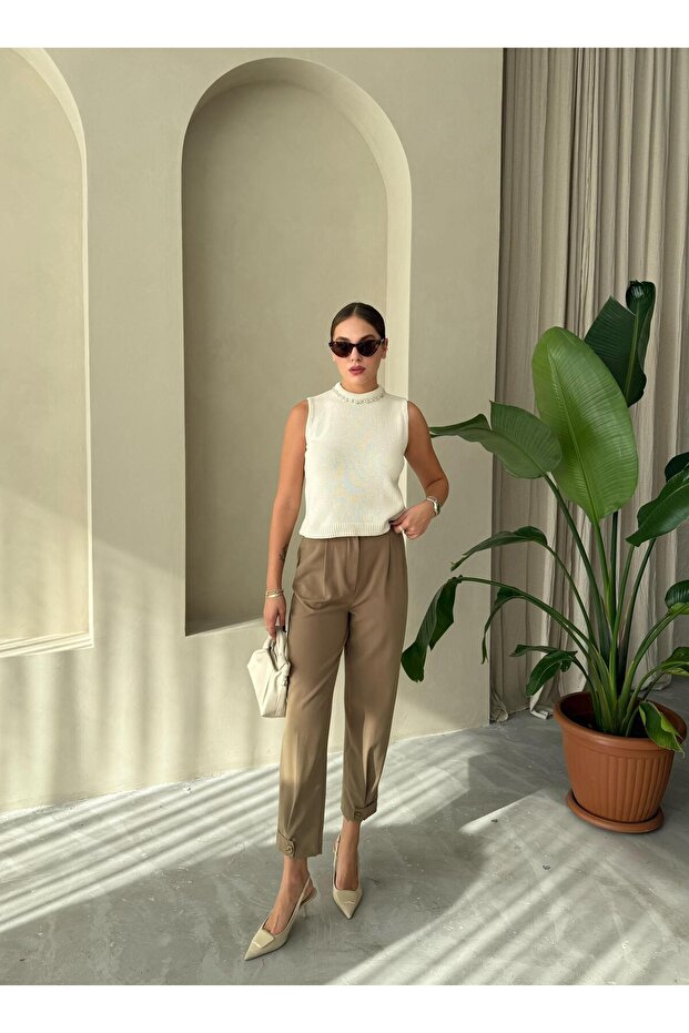 بنطلون كاكي روبي بأزرار - 2