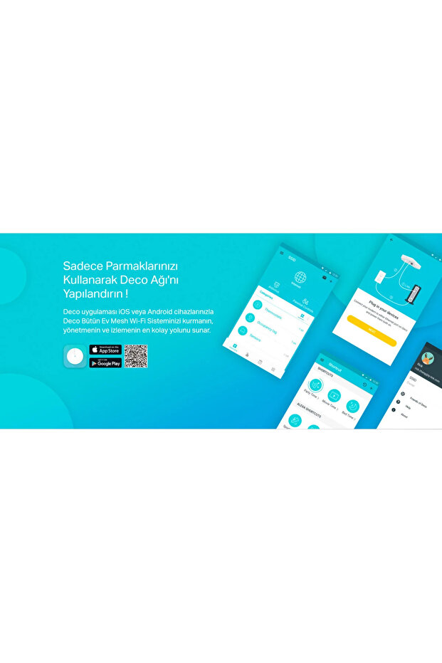 x-8 Tp-lınk Deco-e4-3p (3 Pack) Dualband Ac1200 370m2, 2 Fast Port Home Mesh - 5