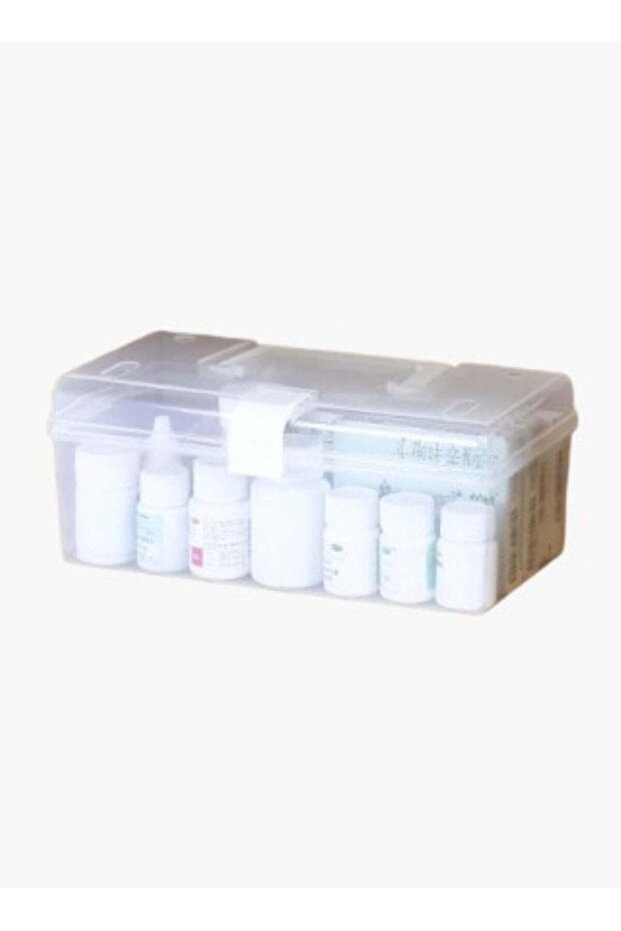 Clear Plastic Medicine Storage Box with Secure Handle Lock