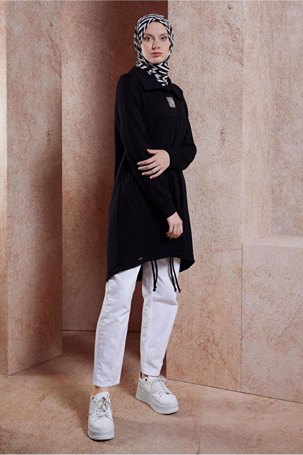 TAŞ DETAYLI EŞOFMAN TUNİK 44451 - 2