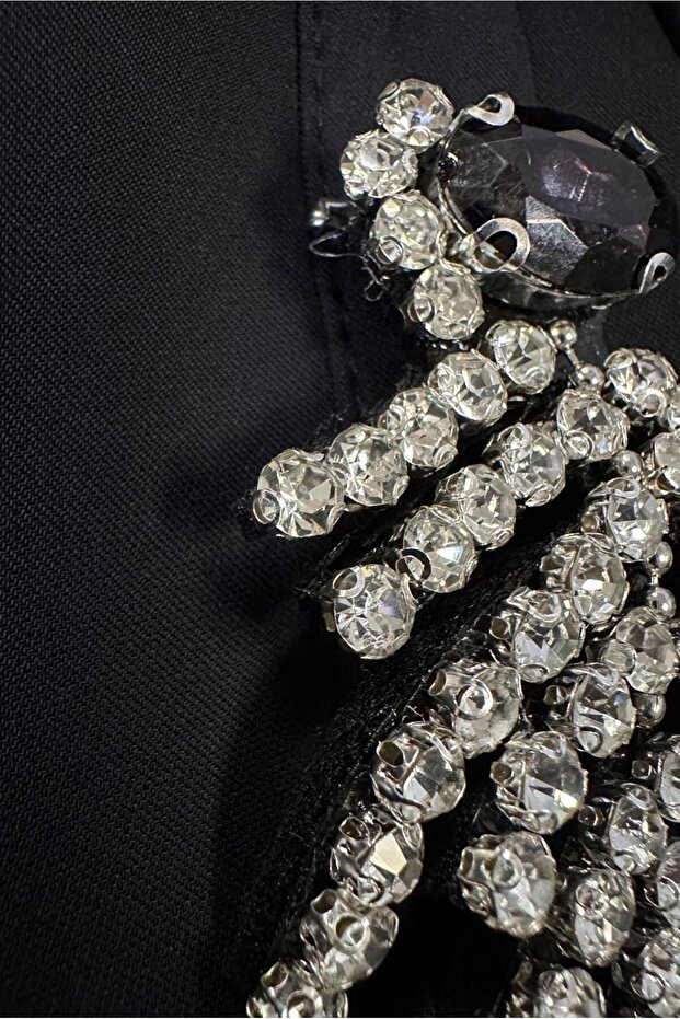 KOLU PİLİSELİ BROŞ DETAYLI TUNİK 43514 - 5