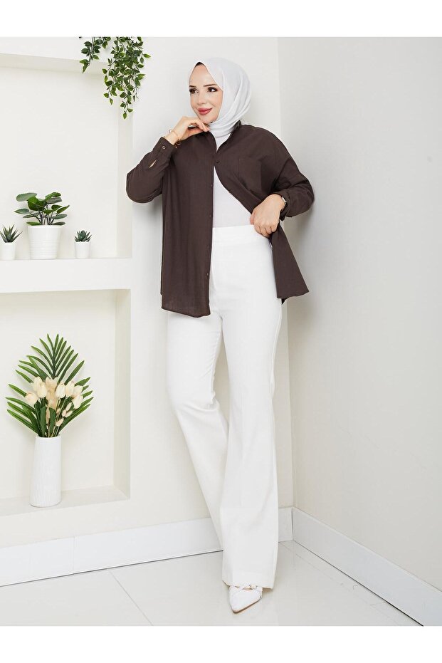 Spanish Cuff Trousers with Elastic Waist