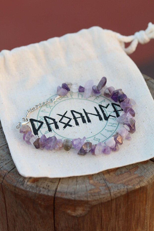 Amethyst Broken Natural Stone Spiritual Bracelet