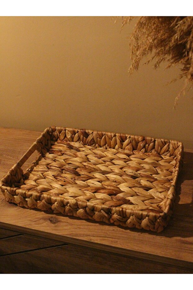 صينية مستطيلة الشكل من القش المائي الحلمونية صغيرة الحجم - 4