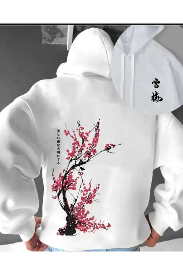 Men's Modern Hoodie – Featuring a Famous Japanese Sakura Design