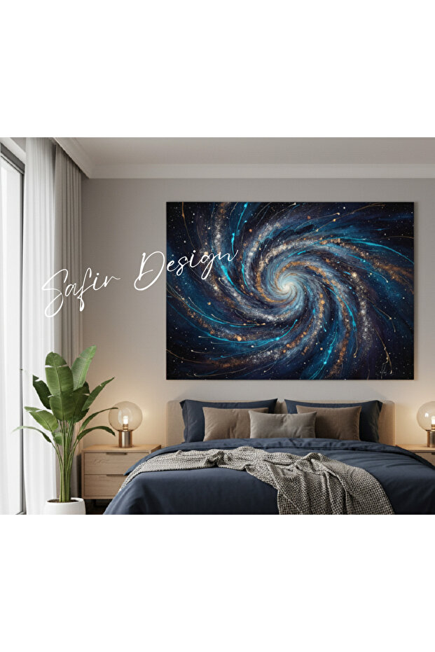 Modern Soyut Kanvas Tablo, Lacivert Tablo,Mistik Tablo - 2