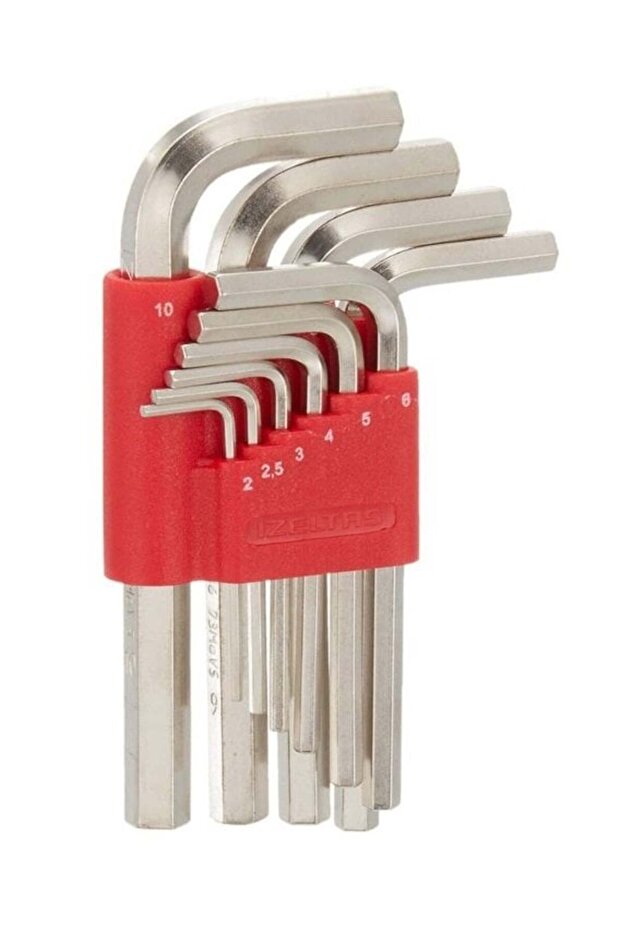 Izeltaş 10-Piece Allen Key Set Six-Corner Standard Size (mm) 4900 00 3110