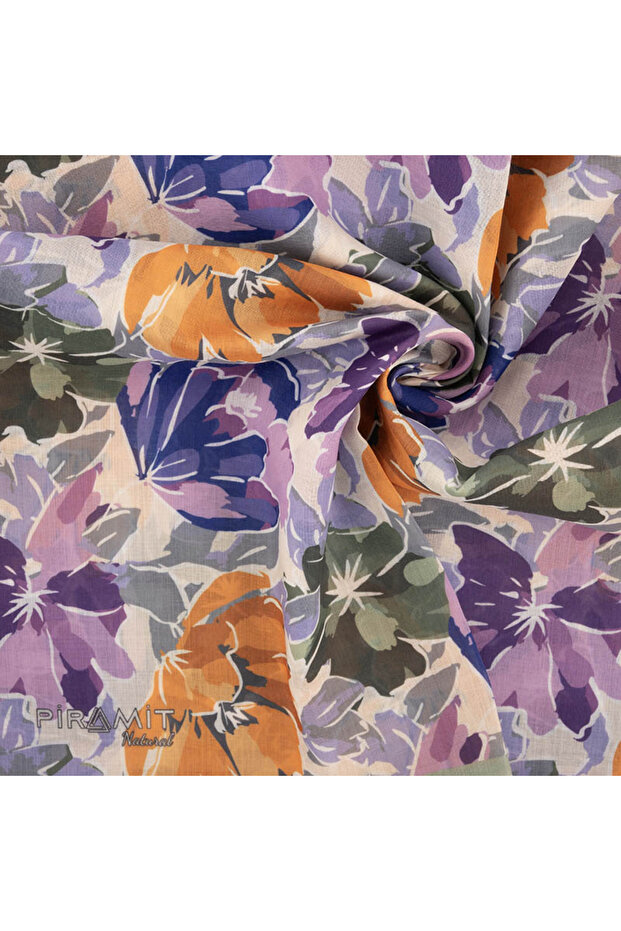 Natural Patterned Scarf - 2