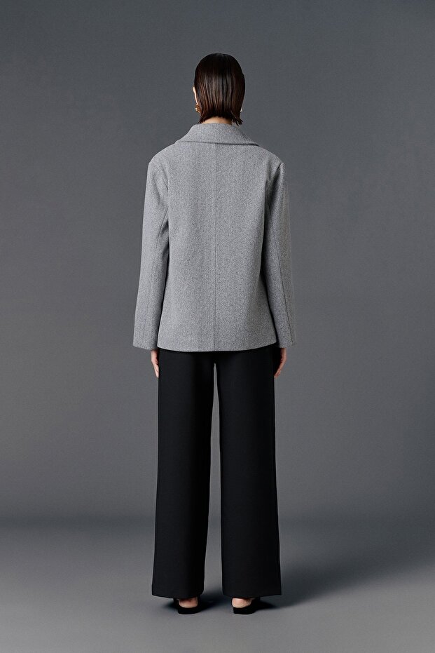 Oversize kaşe blazer ceket - 7