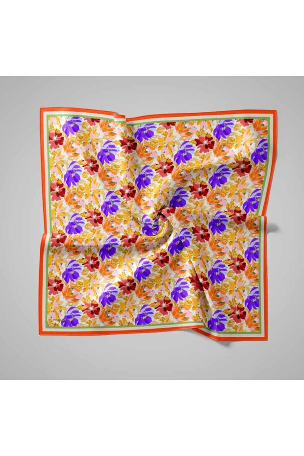 Natural Patterned Scarf - 1