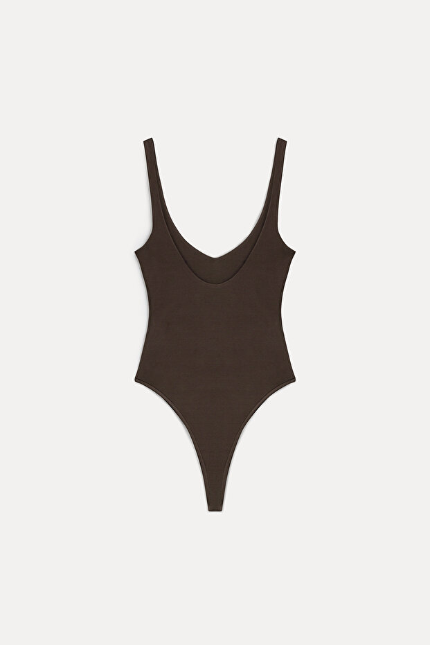 Askılı V bodysuit - 3
