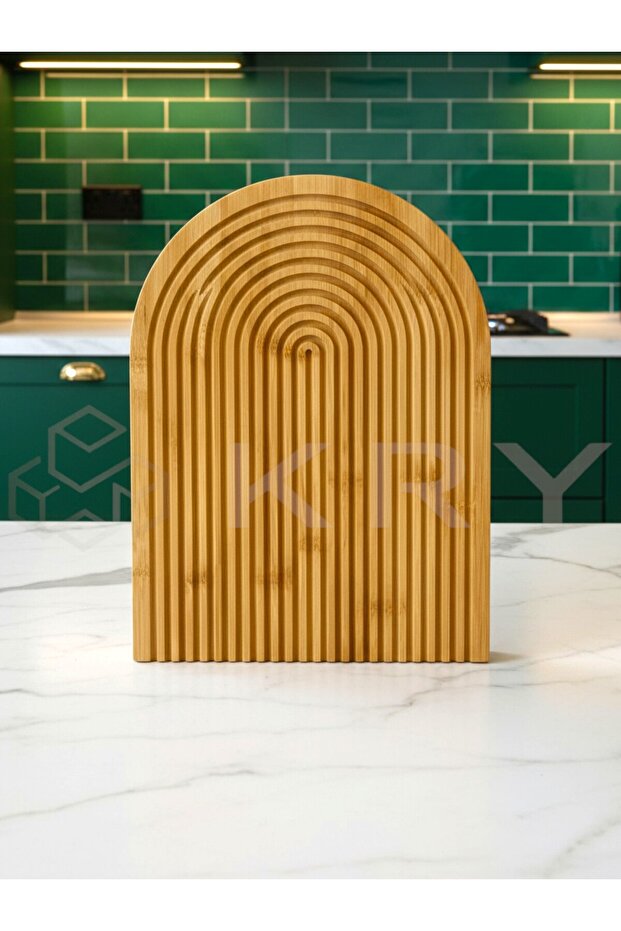 Wooden Carved Half Rainbow Decorative Tray 33X23 cm – Stylish Presentation & Decorative Use