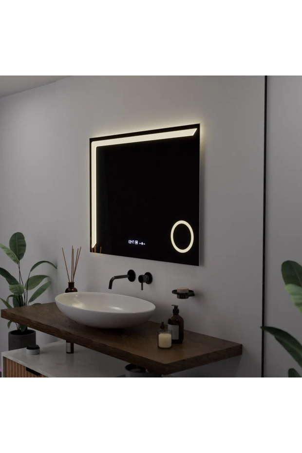 Rectangular LED Mirror, 80x60cm, Precision MotionGlow - 4