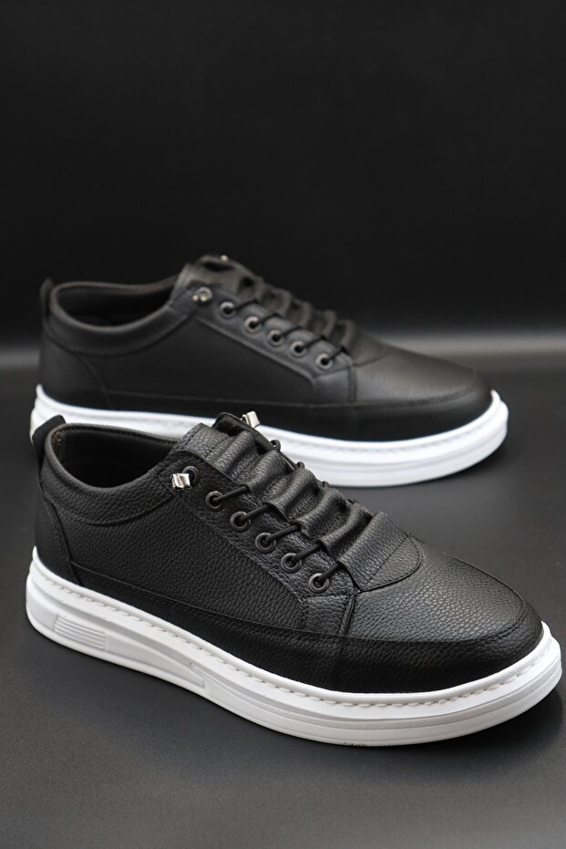 EFNANSHOES EFNAN SHOES Erkek Siyah Günlük Esnek Rahat Dikişli Hafif Poli AKILLI BACIKLI SPOR AYAKKABI
