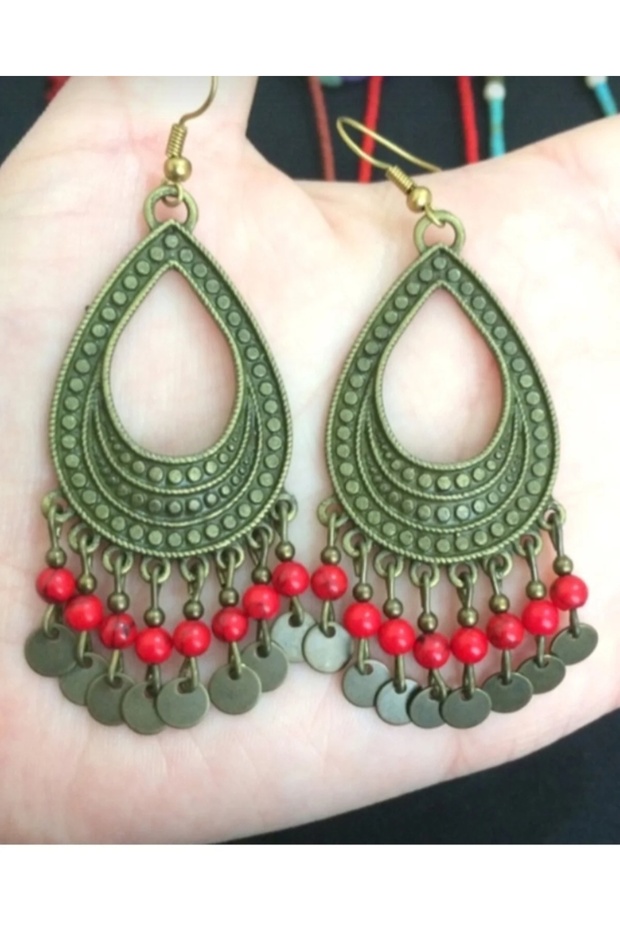 Authentic Crimped Howlite Stone Handmade Earrings