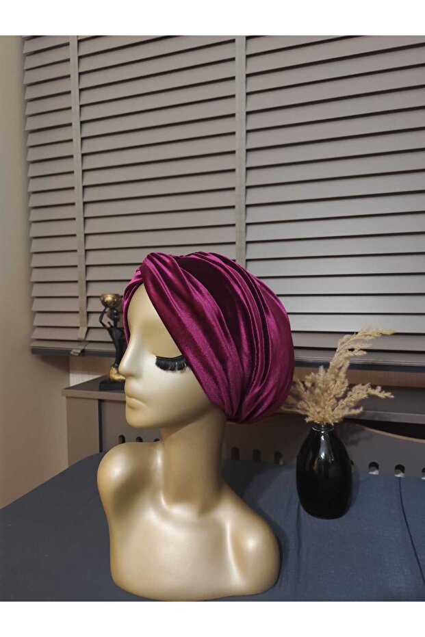 Meryemcebone Mor Kadife Bone - 1