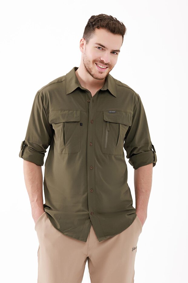 Gibson Erkek Gömlek Haki - 4