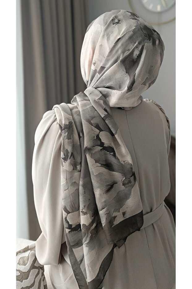 Desenli Bambu Kraş Şal - 2