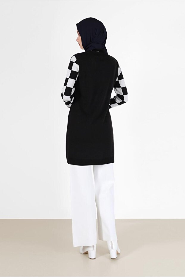 KARE DESENLİ CEPLİ TRİKO TUNİK 42022 - 3