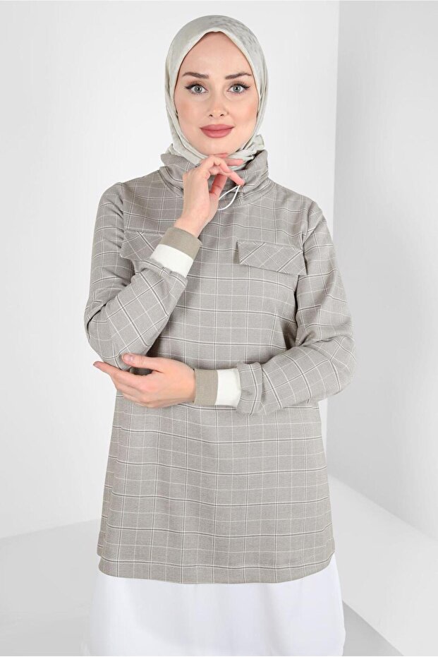SQUARE PATTERNED TUNIC 44316-1 - 1