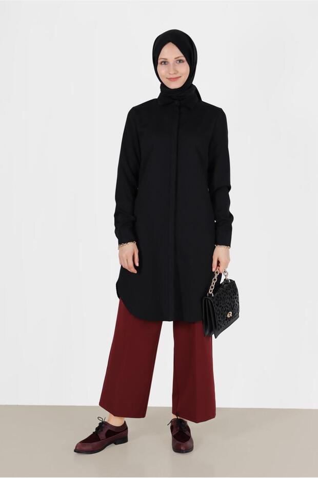 HIDDEN BUTTON BASIC TUNIC 42403 - 2