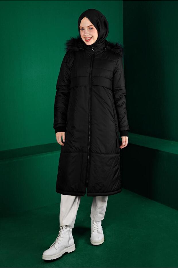 Fur Hooded Puffer Coat 90318
