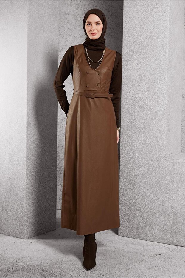 Belted Sunny Leather Jille Dress 45216