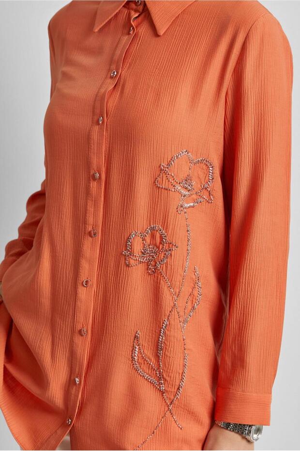 تونيك مطرز بالخرز 45709 - 3