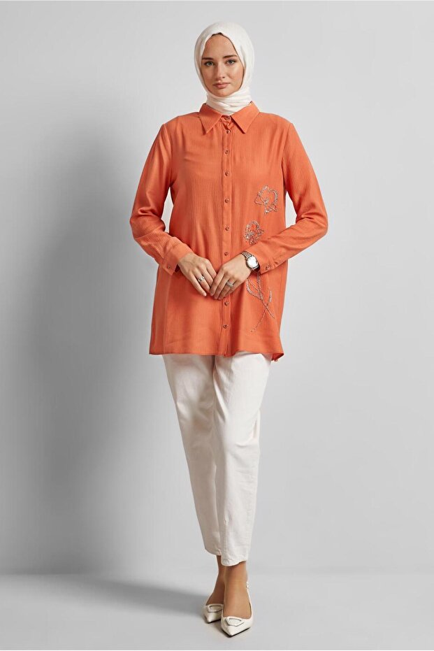 تونيك مطرز بالخرز 45709 - 2