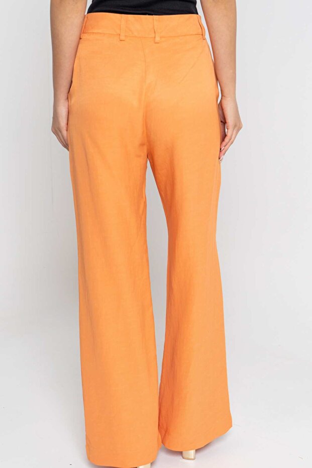 بنطلون واسع الساق سادة - 4