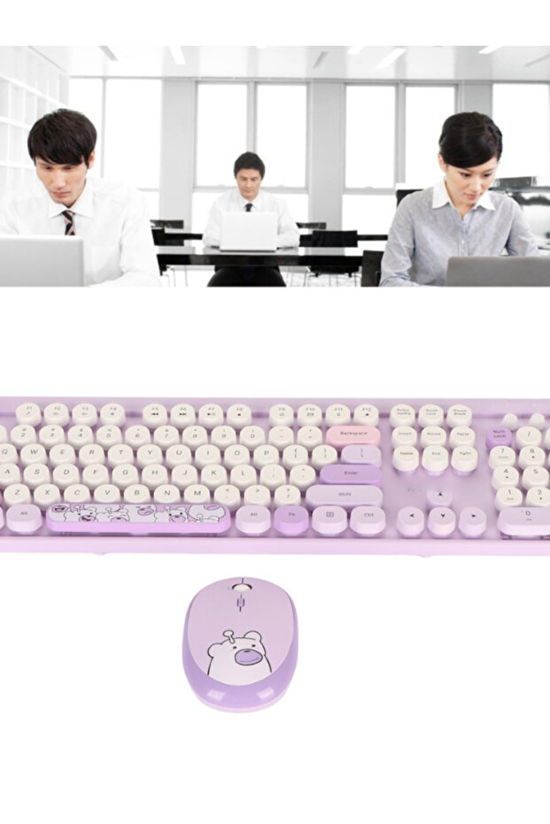 Hello Bear Model Bluetooth Kablosuz Klavye Mouse Set - 4