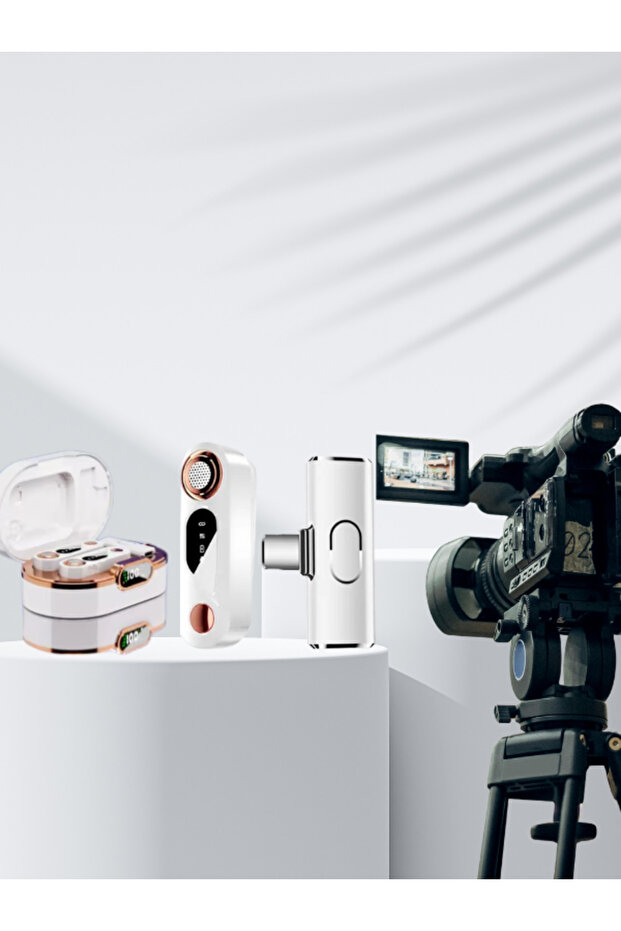 Type-c Iki Mikrofounlu Jack Çıkışlı Milenium Model Yaka Mikrofonu - 1