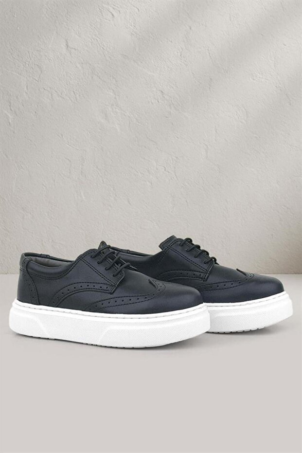 Black White Sole Oxford Children's Classic Shoes