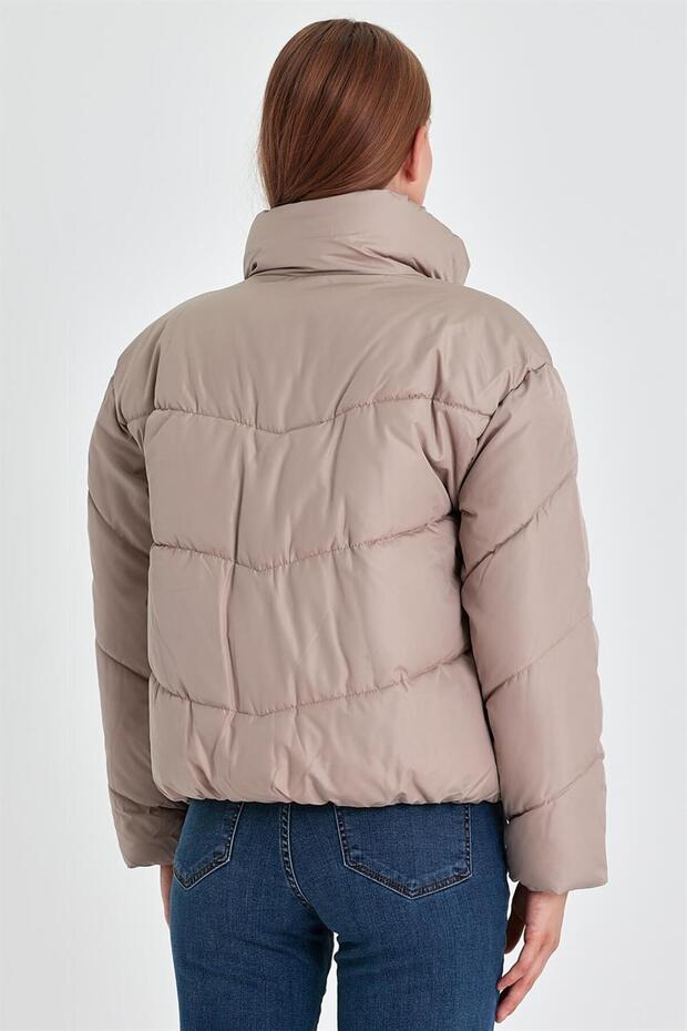 Lucia Şişme Mont - Bej - 6