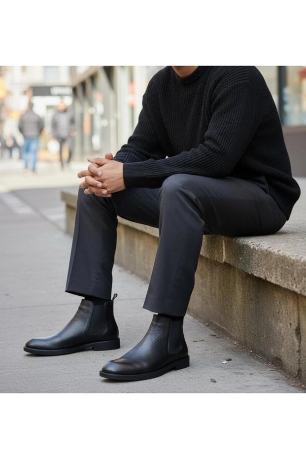 Genuine Leather Special Production Handcrafted Men's Boots in Sizes 36,37,38,39,40,41,42,43,44,45,46,47,48,49