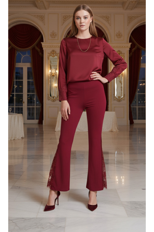 DANTELLİ İSPANYOL PAÇA TAYT - 4